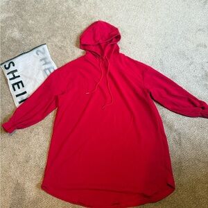 SHEIN Red Hoodie Dress